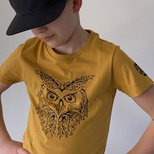 De Uil Kids T-shirt - Ochre