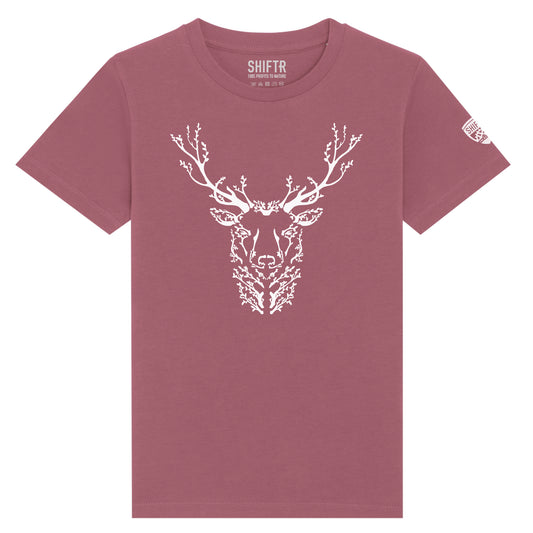 Het Hert Kids T-shirt - Dark Rose